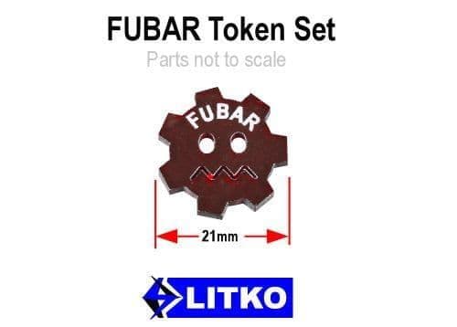 FUBAR Tokens, Translucent Red (10)