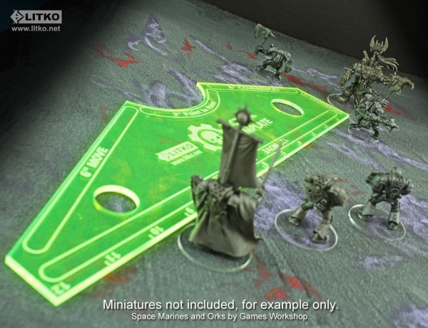 Gothic Battle 12'' Tactical Template Mk6, Fluorescent Green
