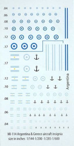 Greece and Argentina Aircraft Insignia [1/144-1/285]