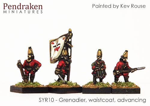 Grenadier in waistcoat, advancing
