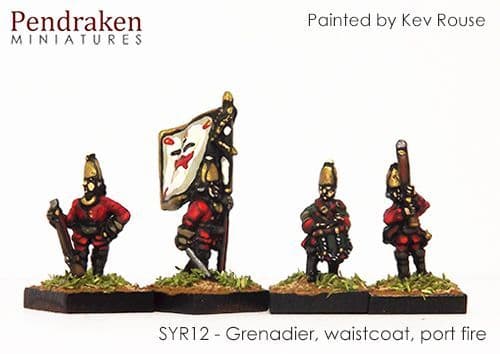 Grenadier in waistcoat, port fire