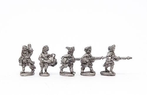 Grenadiers, fur hats, advancing