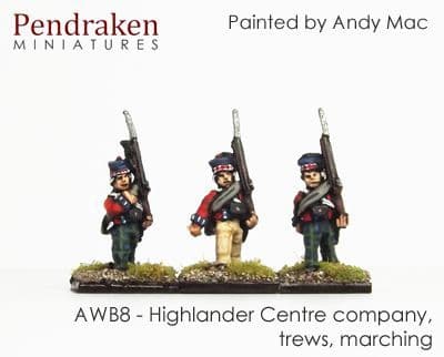 Highlander centre company, trews, marching