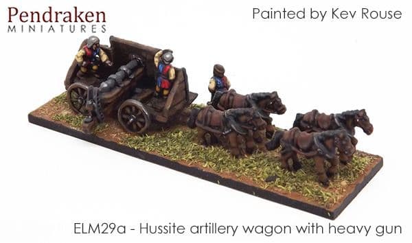 Hussite artillery wagon with heavy gun