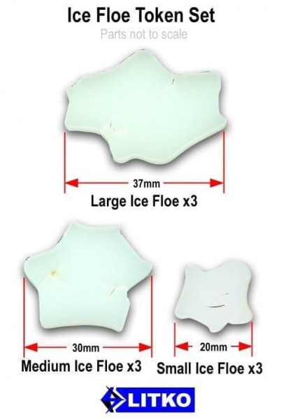 Ice Floe Token Sets, Translucent White (9)