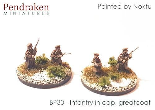 Infantry in cap and greatcoat