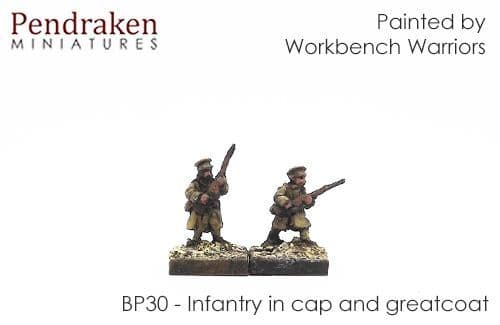 Infantry in cap and greatcoat