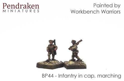 Infantry in cap, marching
