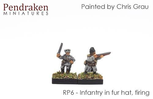 Infantry in fur hat, firing