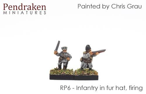 Infantry in fur hat, firing