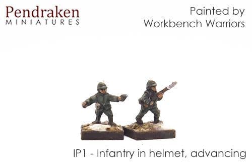 Infantry in helmet, advancing