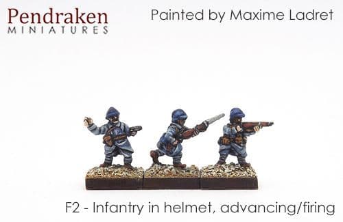 Infantry in helmet, advancing/firing