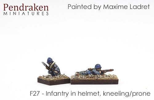 Infantry in helmet, kneeling/prone (10)