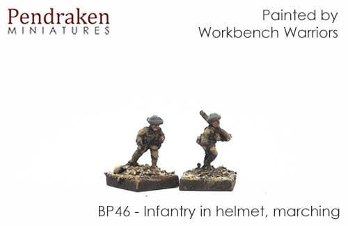 Infantry in helmet, marching