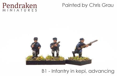 Infantry in kepi, advancing