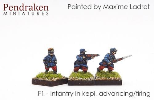 Infantry in kepi, advancing/firing