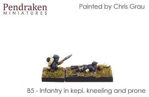 Infantry in kepi, kneeling and prone (10)