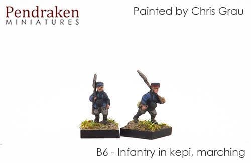 Infantry in kepi, marching