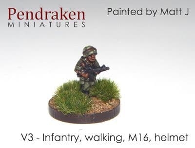 Infantry with M16, walking