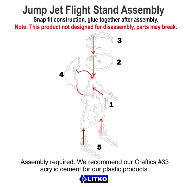 Jump Jet Flight Stands Compatible with 25mm (1'') Round Base