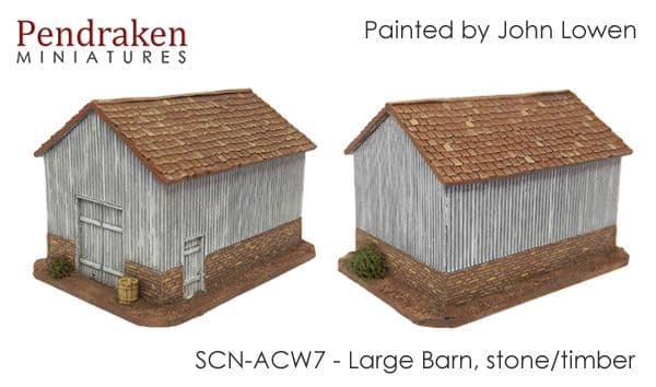 Large barn, stone/timber