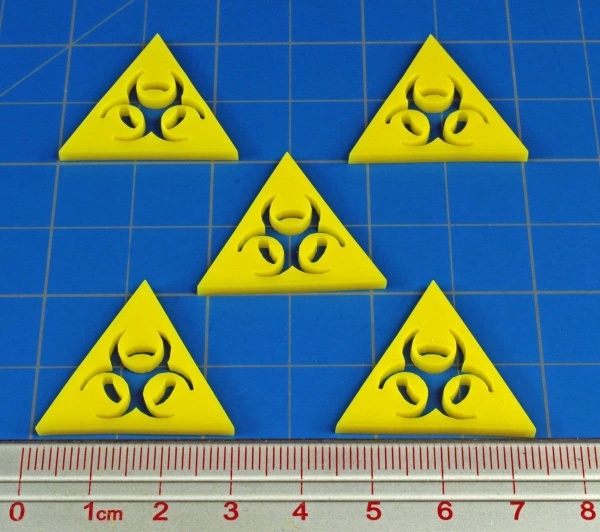 Large Bio hazard Token Set, Yellow (10)