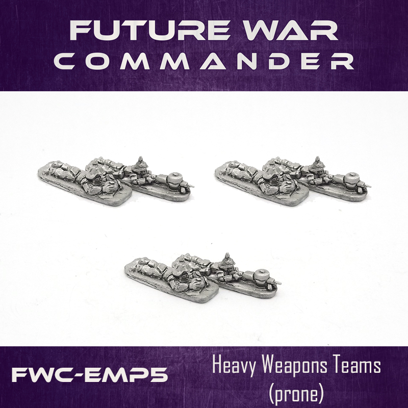 Heavy weapons teams, prone (3 teams)