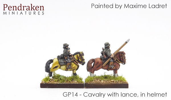 Cavalry with lance, in helmet