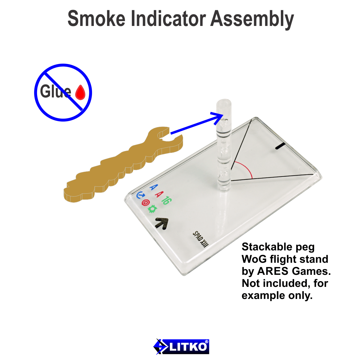 Stackable Indicators Smoke Indicators Clips WoG Stackable Pegs Transparent Bronze 10