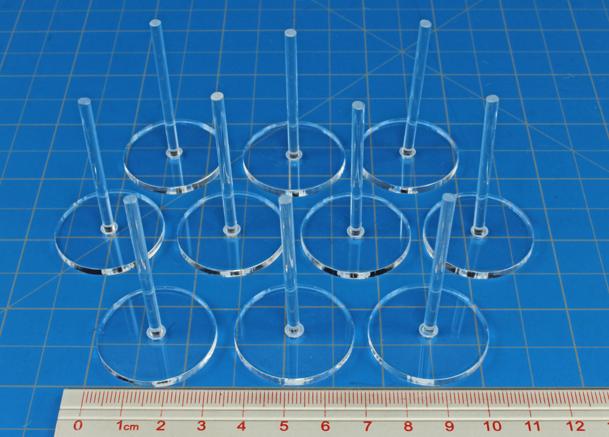 32mm Circle Flight Stands with 2& pegs 3mm Clear 10