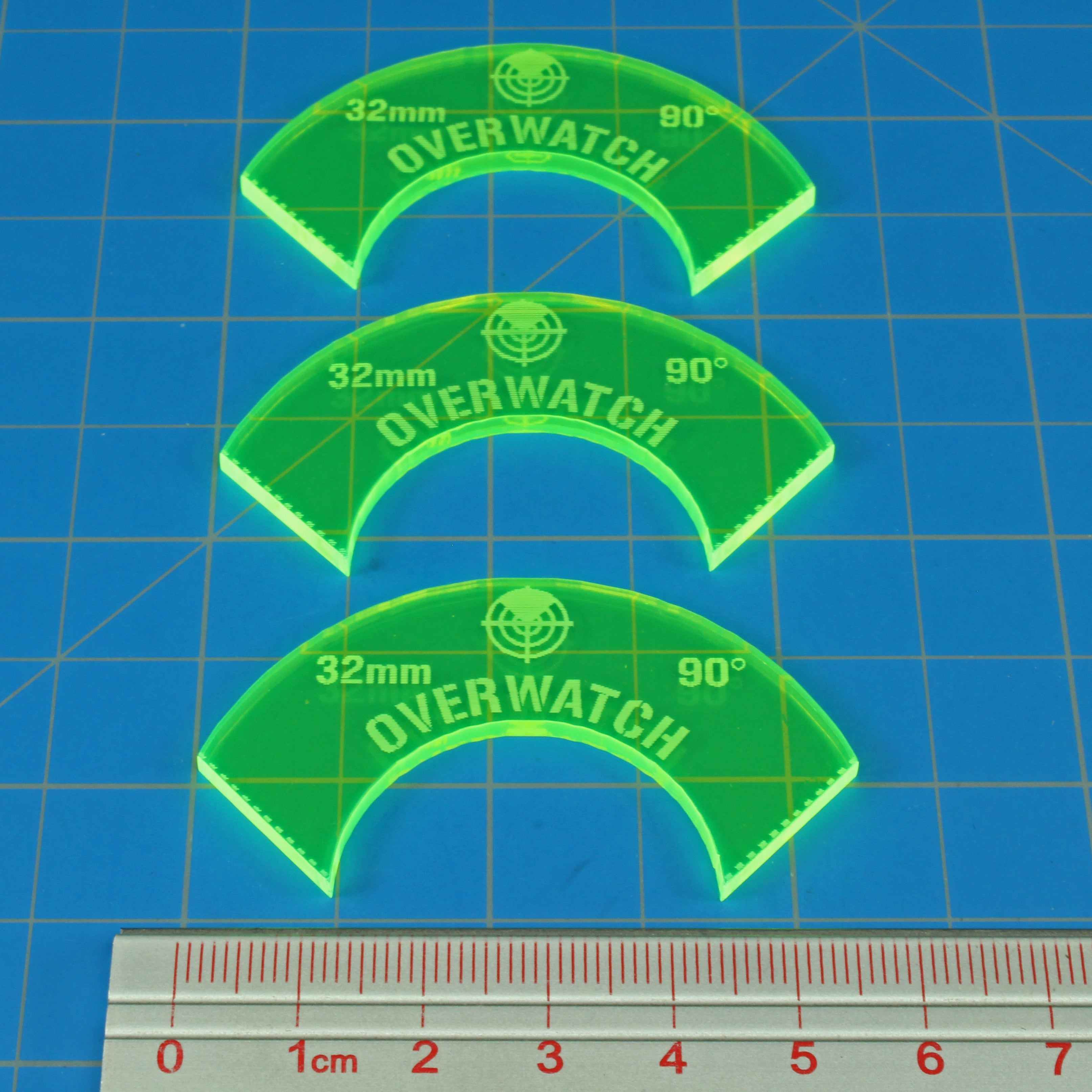 Armageddon Overwatch Tokens 32mm Bases Fluorescent Green 3