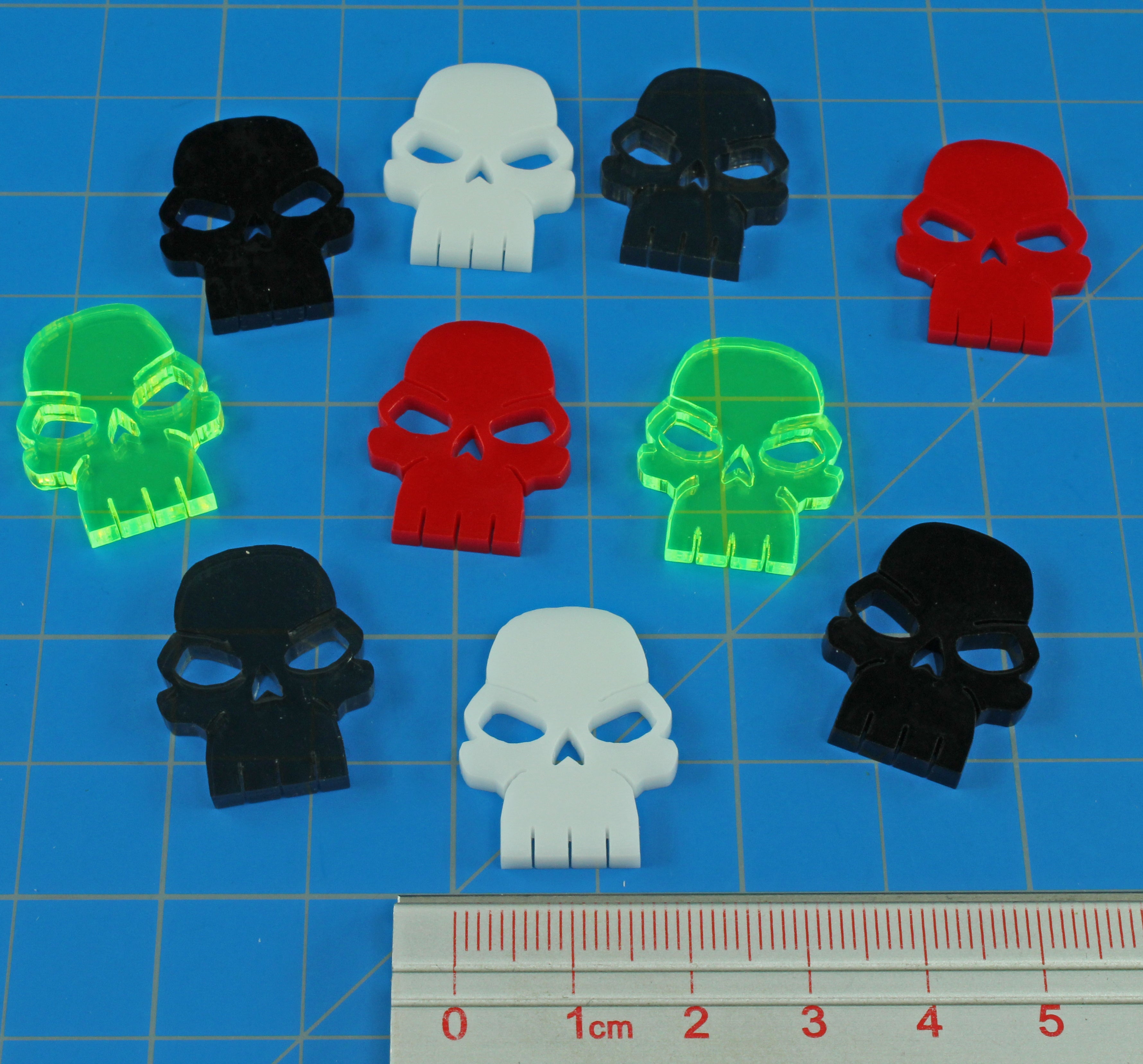 Skull Tokens Multi-Color 10