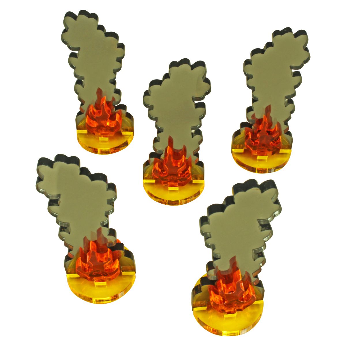 Litko Small Flaming Wreckage Markers (7 Stück) – 15 Mm Durchmesser, 30 Mm Hoch – Für Tabletop-Spiele Wie Warhammer, Pathfinder