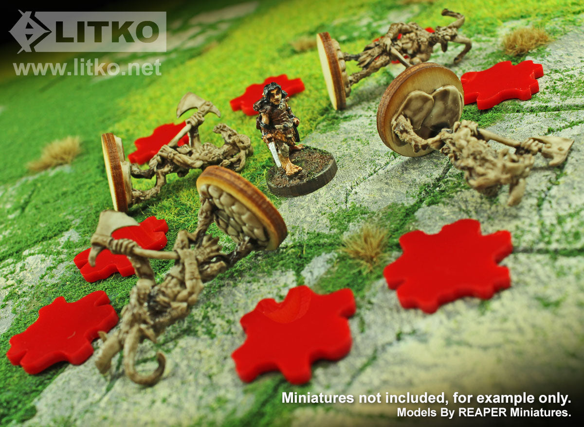 Blood Splatter Tokens Red 10