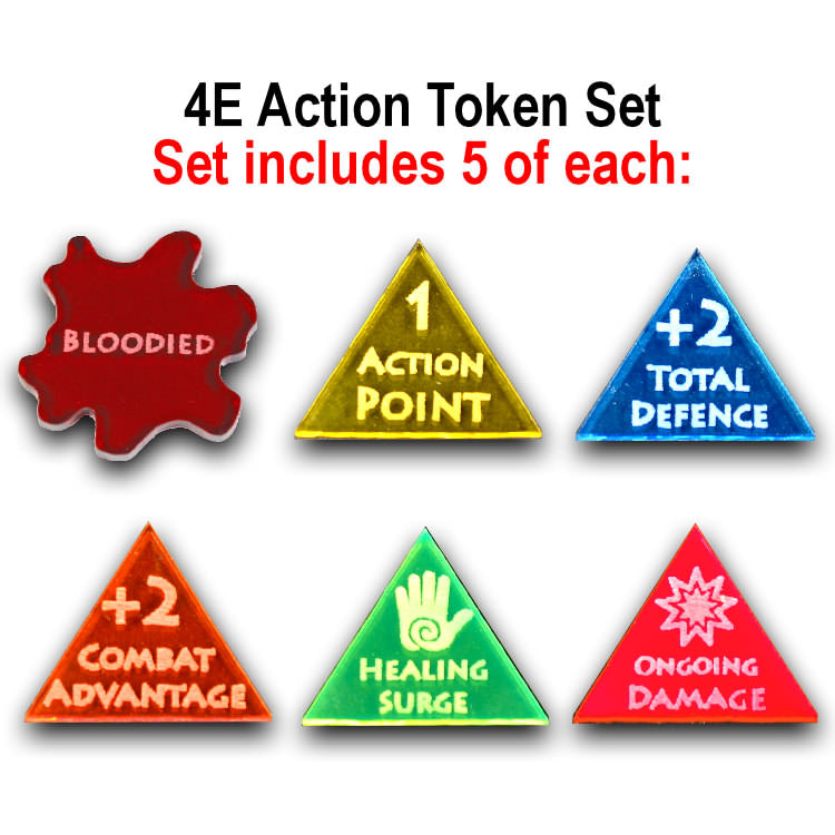 4E Action Token Set Multi Color 30