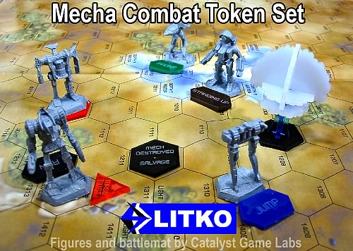 Mecha Combat Token Set Battletech Classic Multi-Color 27