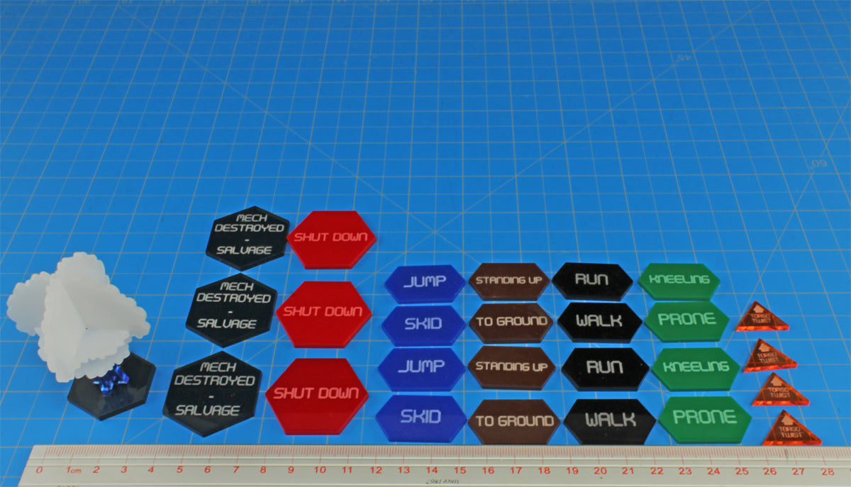 Mecha Combat Token Set Battletech Classic Multi-Color 27