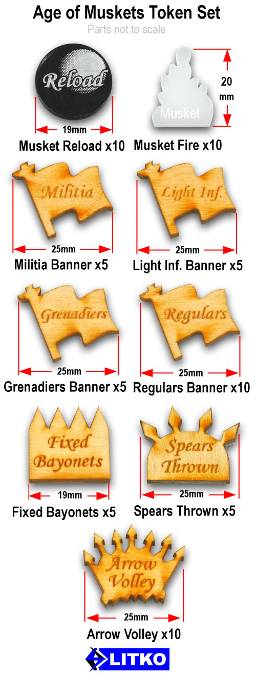 Age of Musket Token Set 65