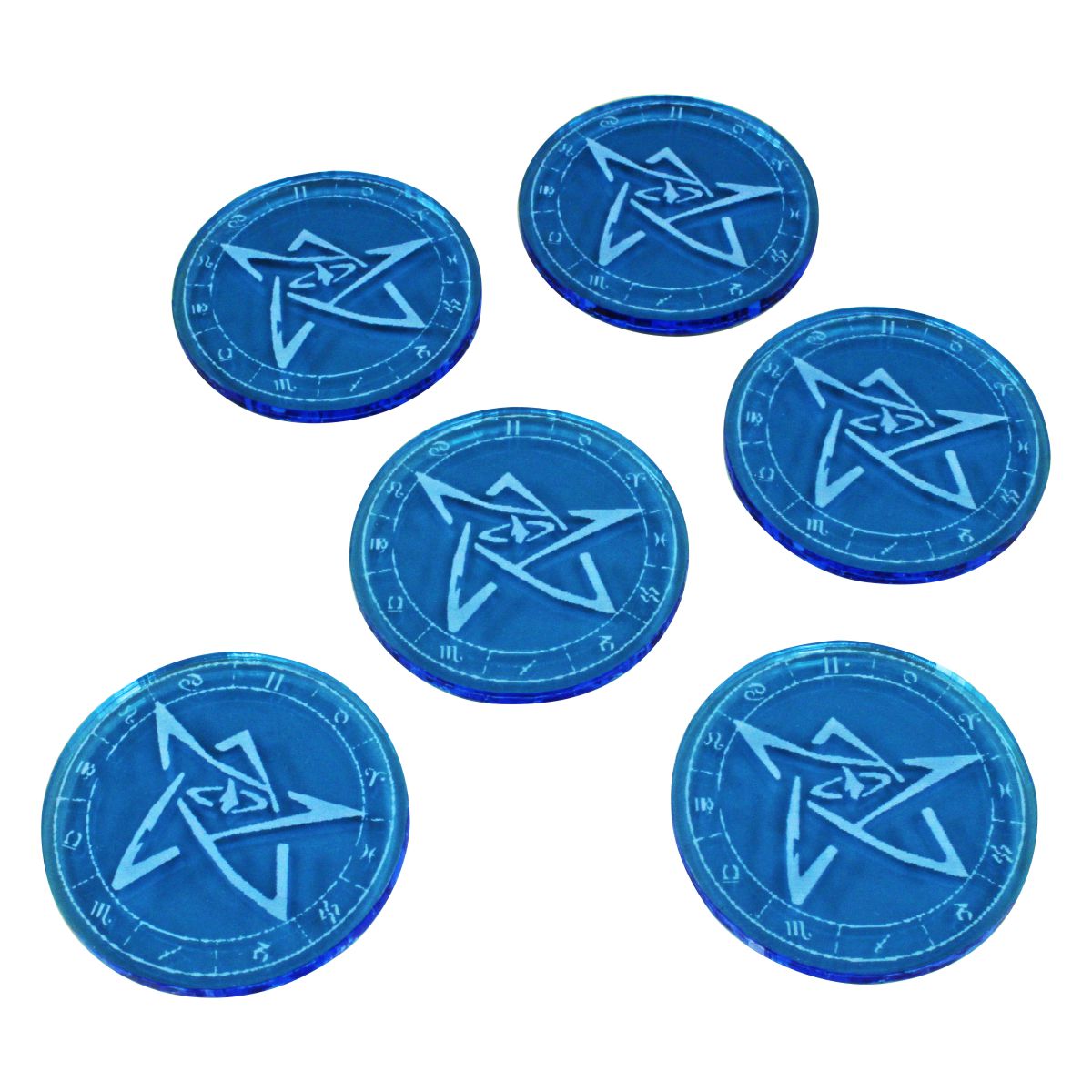 Sealed Gate Tokens Fluorescent Blue 6