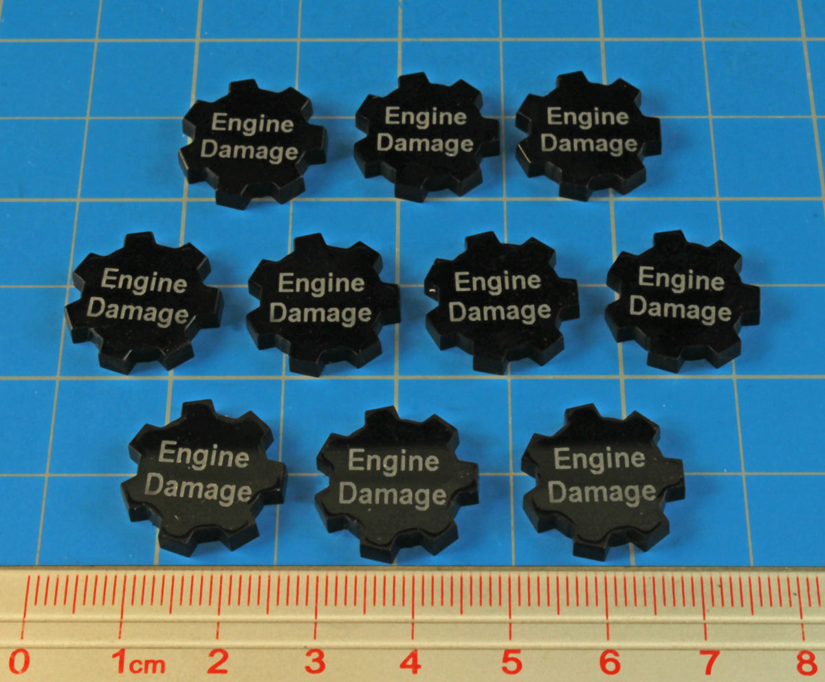Engine Damage Tokens Black 10