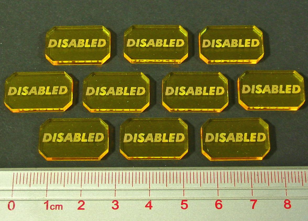 Space Wing Disabled Tokens Transparent Yellow 10