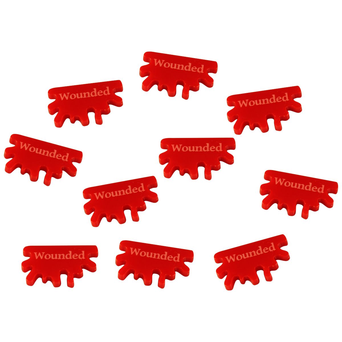 Wounded Tokens Song of Blades and Heroes Red 10