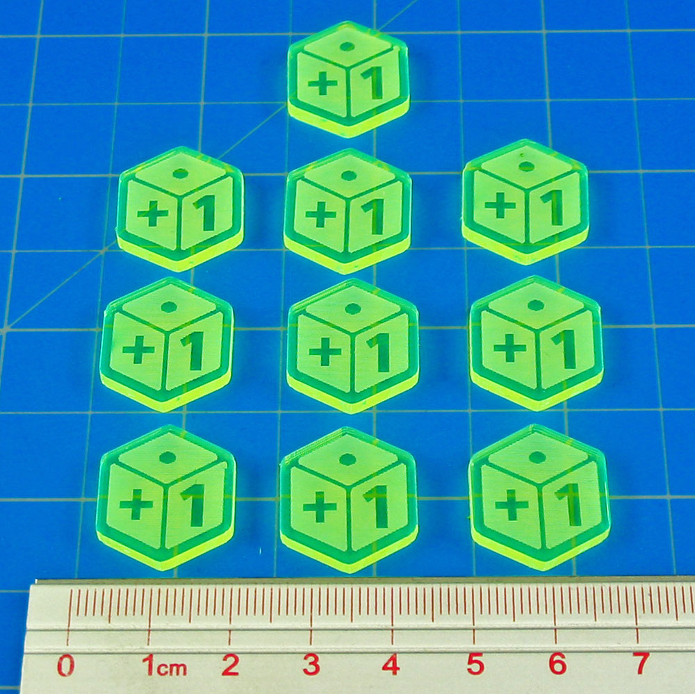 Plus One Tokens Fluorescent Green 10