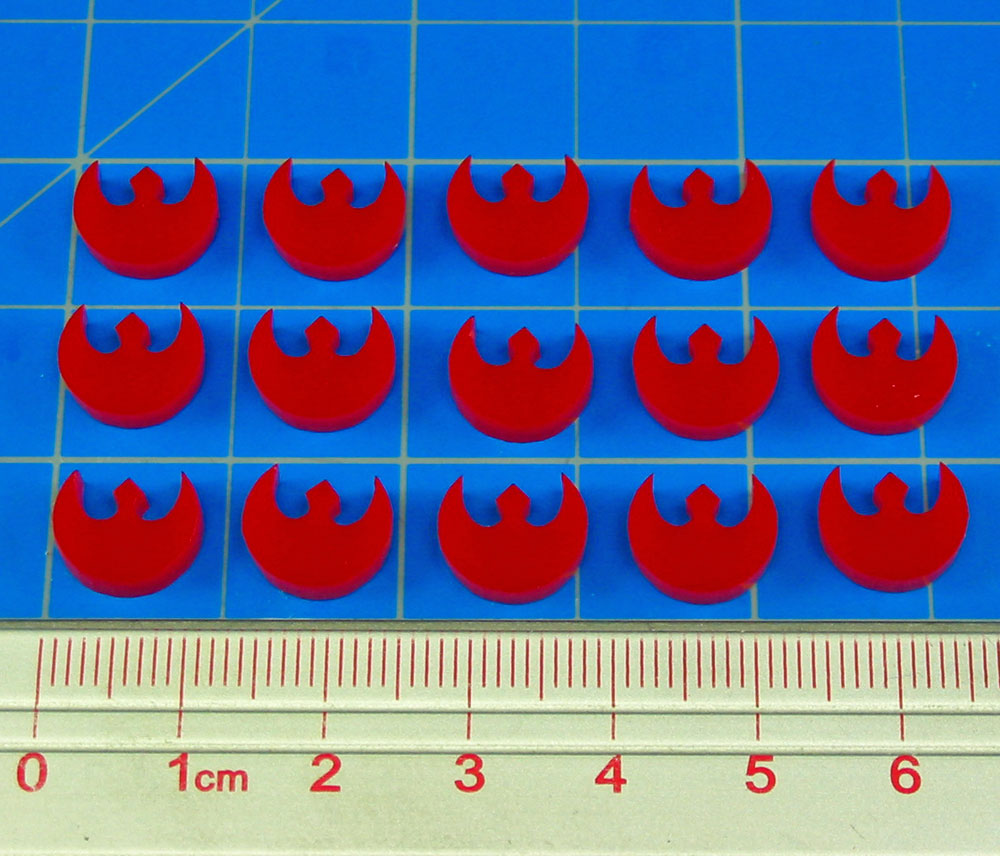 Micro Faction Tokens Rebel Red 15