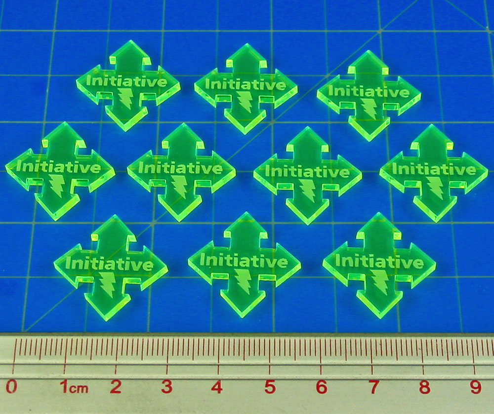 Initiative Tokens Fluorescent Green 10
