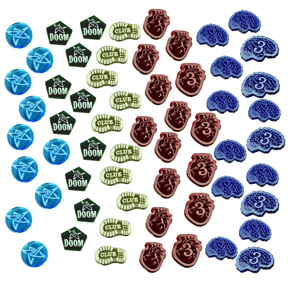 Cthulhu Elder Horror Game Token Set Multi-Color 60