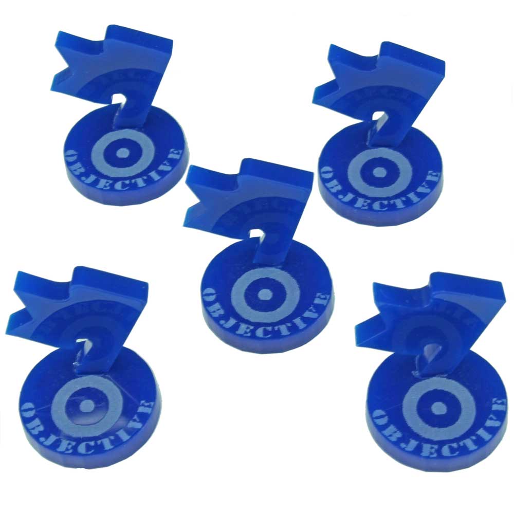 Objective Blu WWII British Mini Objective Markers Blue 5