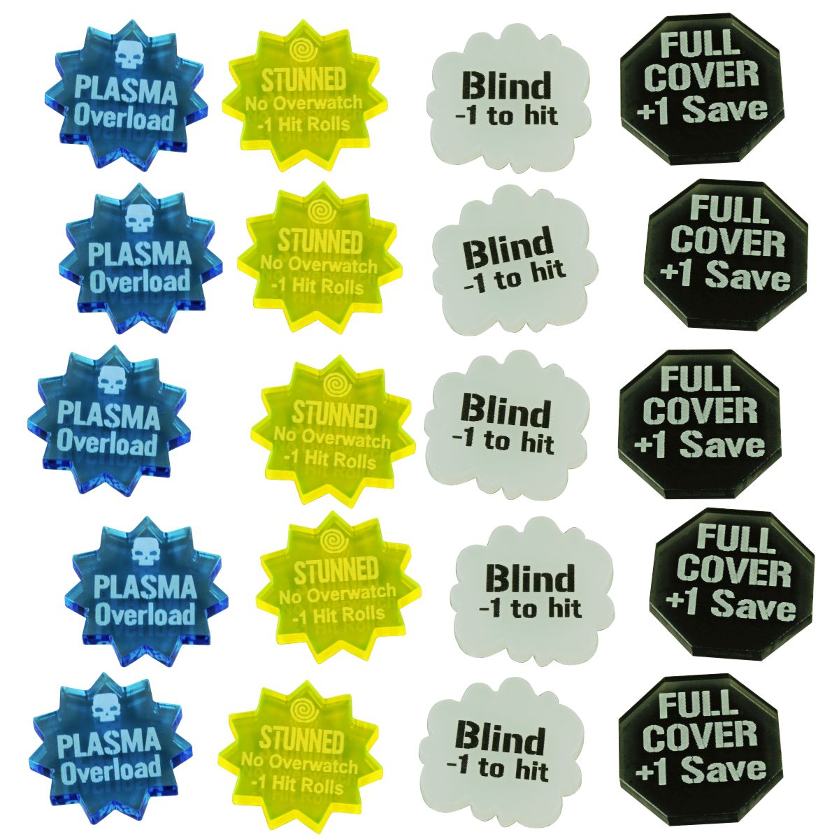 WHv8 Combat Effects Token Set Multi-Color 20
