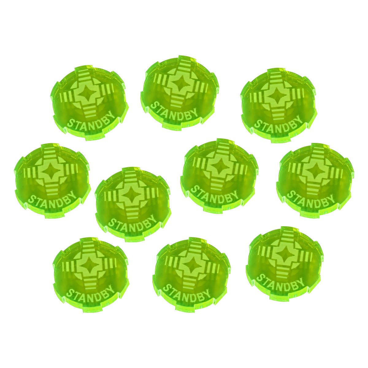 Standby Tokens SW Legion Fluorescent Green 10