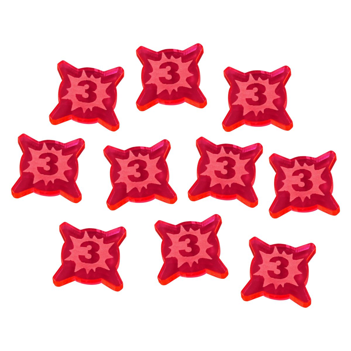 3-Wound Tokens SW Legion Fluorescent Pink 10